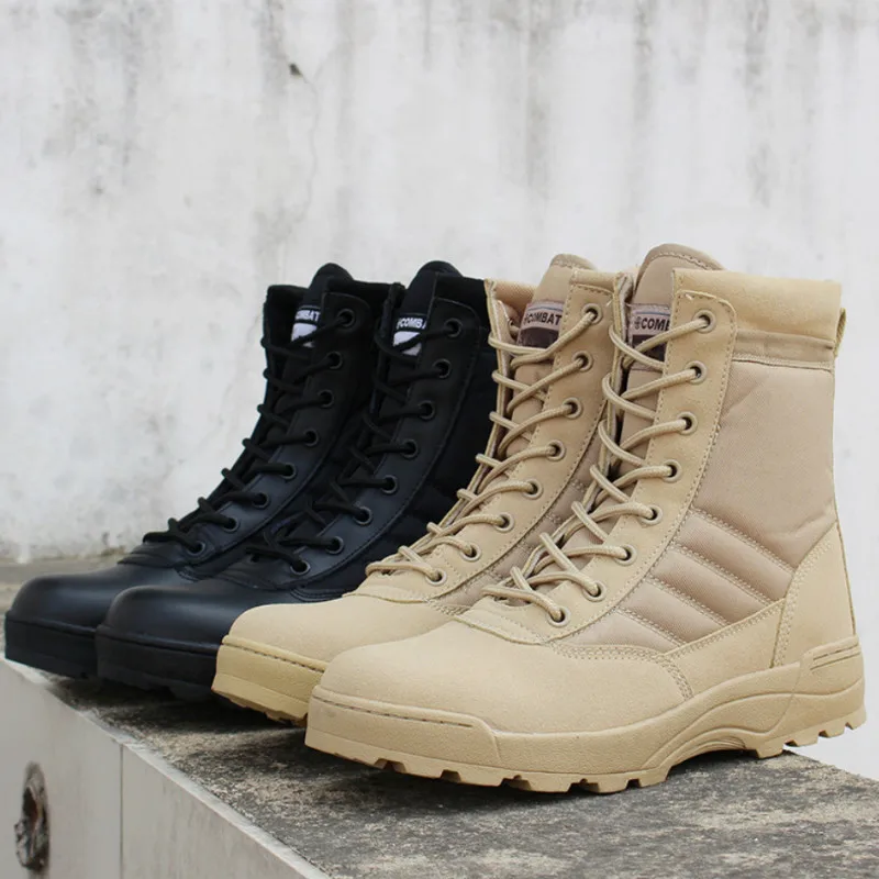 Men desert military tactical boots male Outdoor waterproof hiking shoes sneakers women non-slip wear sports climbing shoes L1-64
