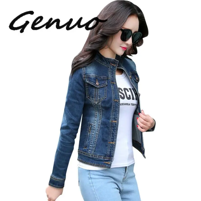 Куртка женская джинсовая однобортная модный базовый пиджак винтажная