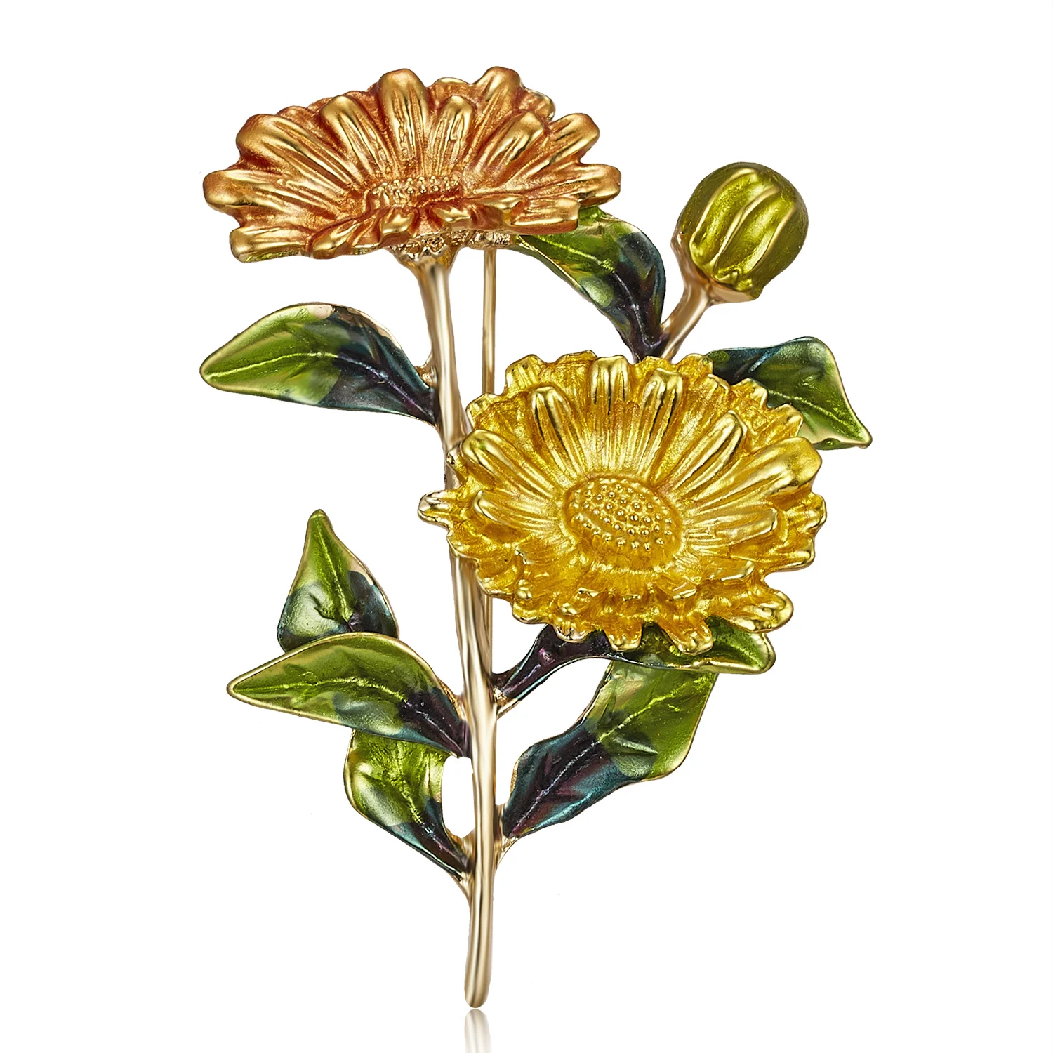 Belleper Шарм Дейзи эмалированная брошь кнопка цветок значок для женские футболки с