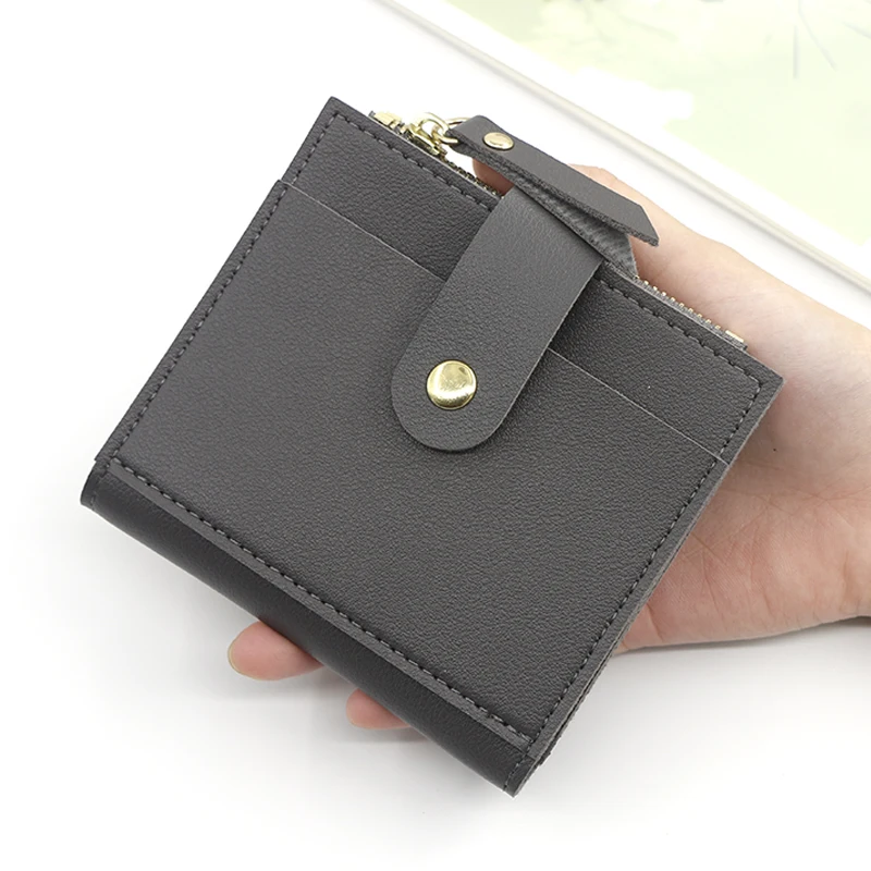 Милые кошельки кожаные женские модный короткий кошелек студенческий Кошелек для