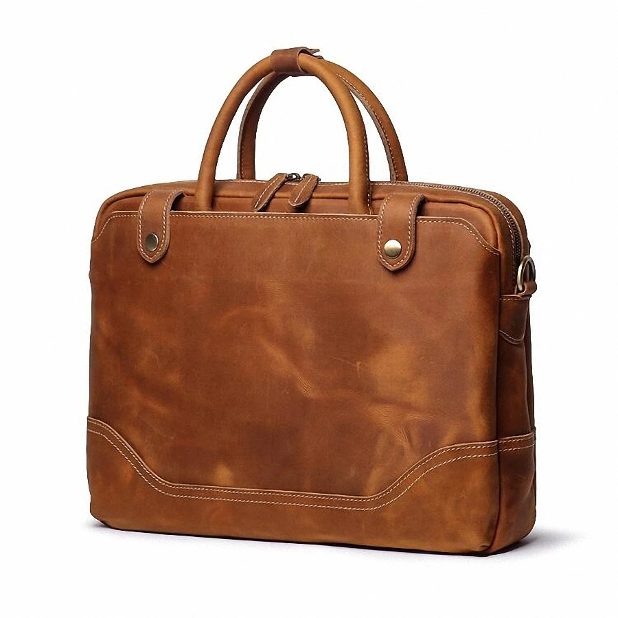 Портфель из натуральной кожи для ноутбука 14 дюймов деловой портфель мужчин и
