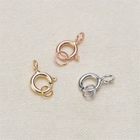 solid 18k yellow gold insert buckle clasp hooks end connectors for jewelry making findings necklace bracelet diy