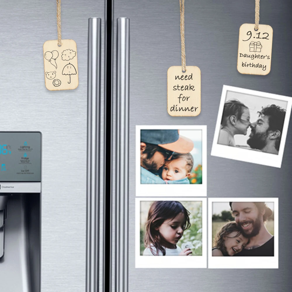 50 шт. прямоугольные деревянные этикетки с конопляными веревками|Поделки из