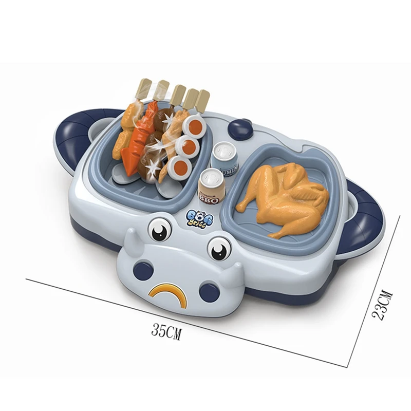 

Barbecue Grill Toy Set Spray BBQ Toy Cooking Playset Kids Pretend Role Play Game Food Sets Kitchen Set for Children