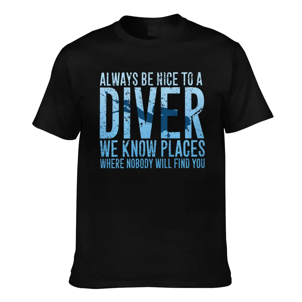 

Diver Scuba Diving T Shirt Letters Big Summer T-Shirt Print 100 Cotton Tshirt Men