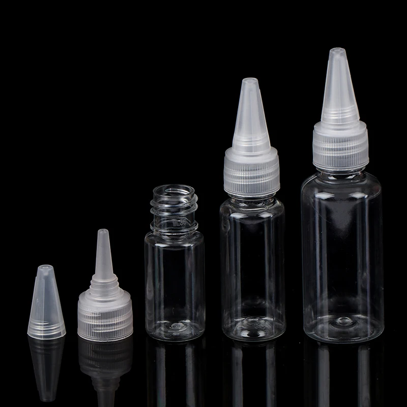

10/20/30ML Transparent Sharp-nose Bottle Plastic Bottle Emepty Bottle Watercolor Paint Sample Bottle
