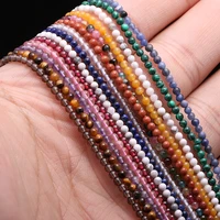 natural stone round small agats beads loose isolation beads for jewelry making diy bracelet necklace accessories 2 3 4mm