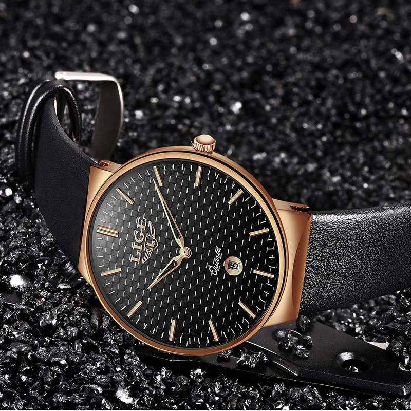 2020 LIGE Модные мужские спортивные часы Мужские Аналоговые кварцевые 30 атм