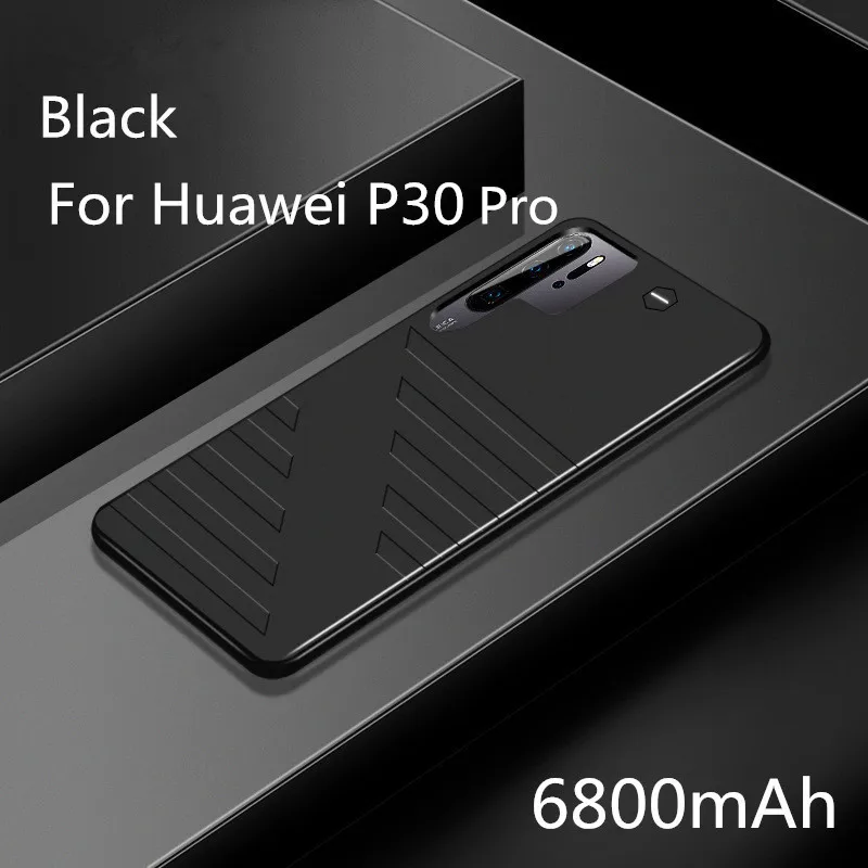 NTSPACE 6800 мАч запасной внешний аккумулятор чехол для huawei P30 зарядное устройство чехол s для huawei P30 Pro внешний аккумулятор чехол - Цвет: Black for P30 Pro