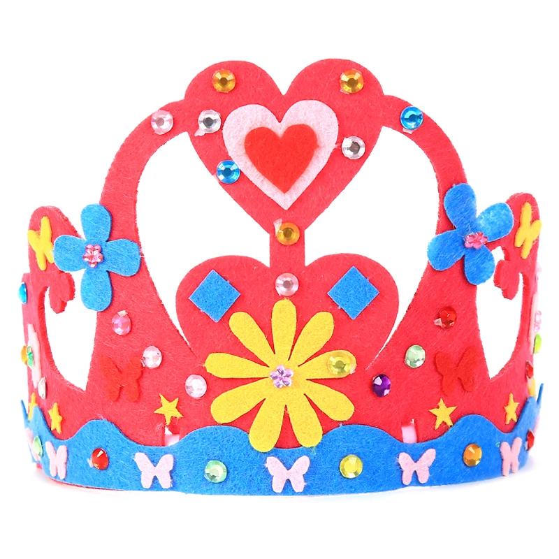 

Children's handmade birthday hat crown hat children's party hat baby creative kindergarten DIY kit