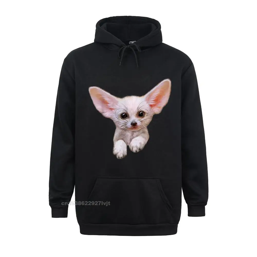 Cute Fennec Fox Cub Hoodie Cotton Hoodies For Men Slim Fit Hoodie Harajuku Sweatshirts Comfortable Designer