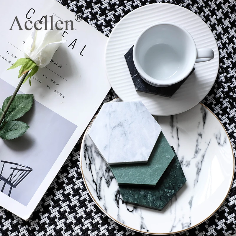 Натуральные Мраморные Подставки Ins простая изоляционная накладка