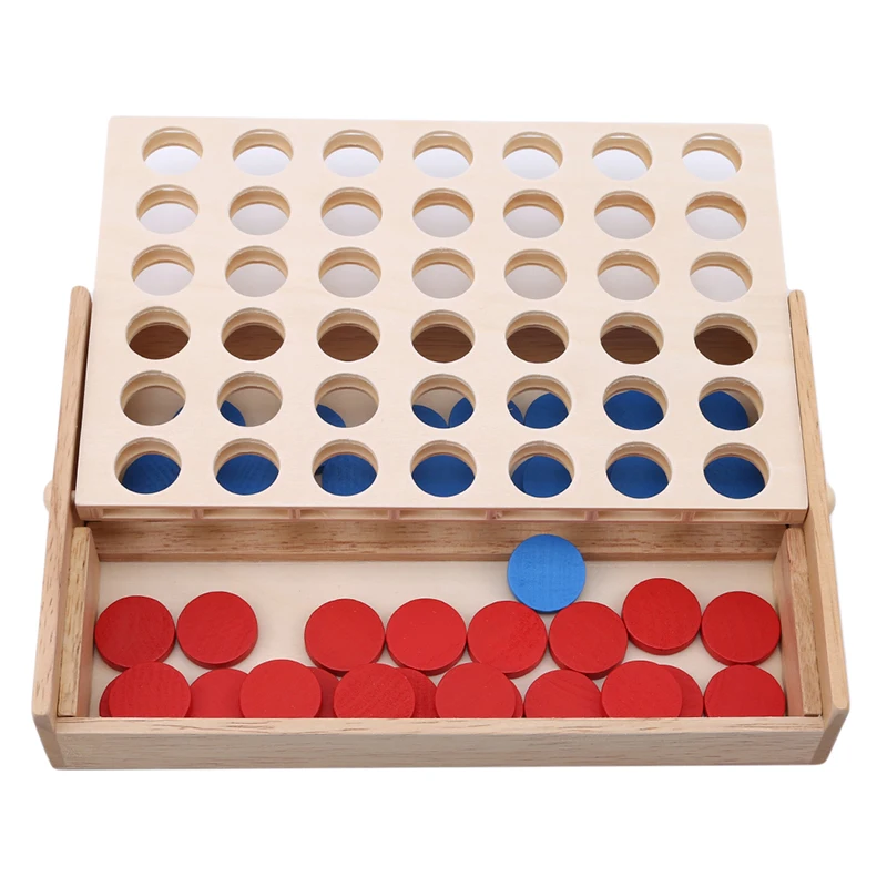 

Line Up 4 Classic Family Board Four In A Row Wooden Bingo Game Toy Fun Educational Toy For Kids Children Gifts