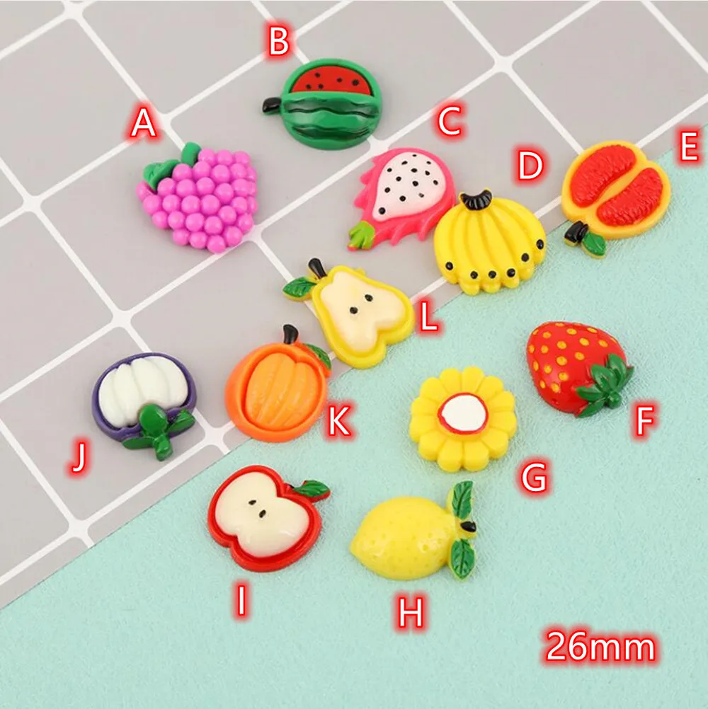 

Fruits Cabochon Resin Decoration Crafts Beads 20pcs Pear Apple Grapes Flatback Cabochon Scrapbook DIY Embellishments Accessories