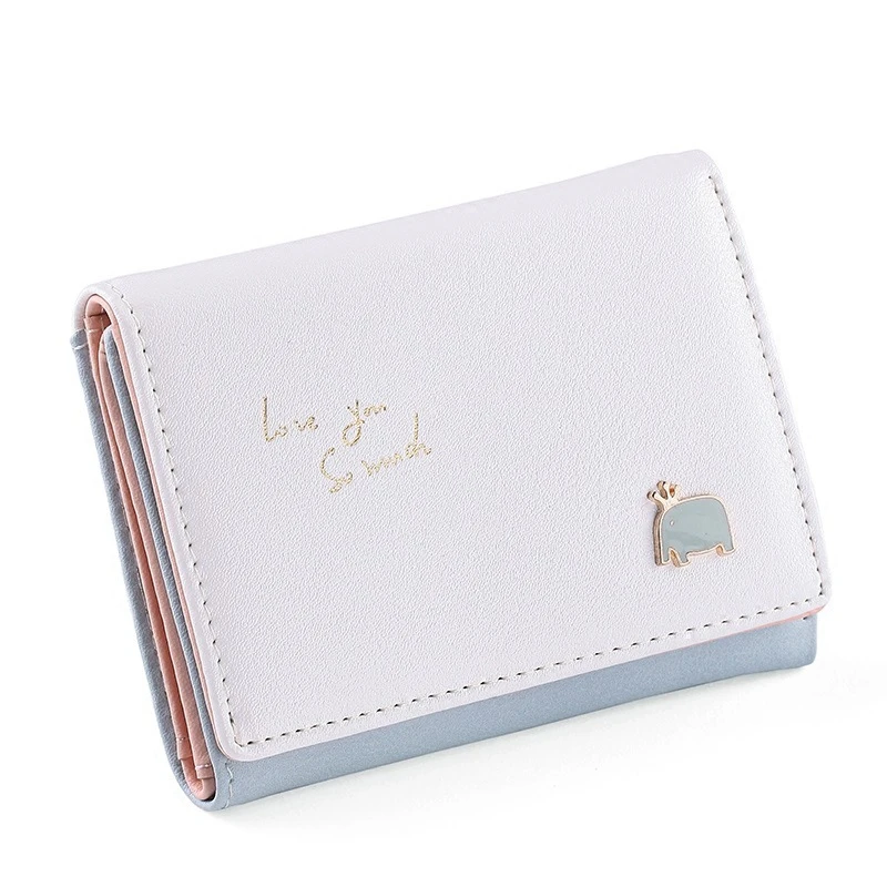 

Cute Student Fashion Buckle Ladies Purses 2021 Short Cartoon Wallet