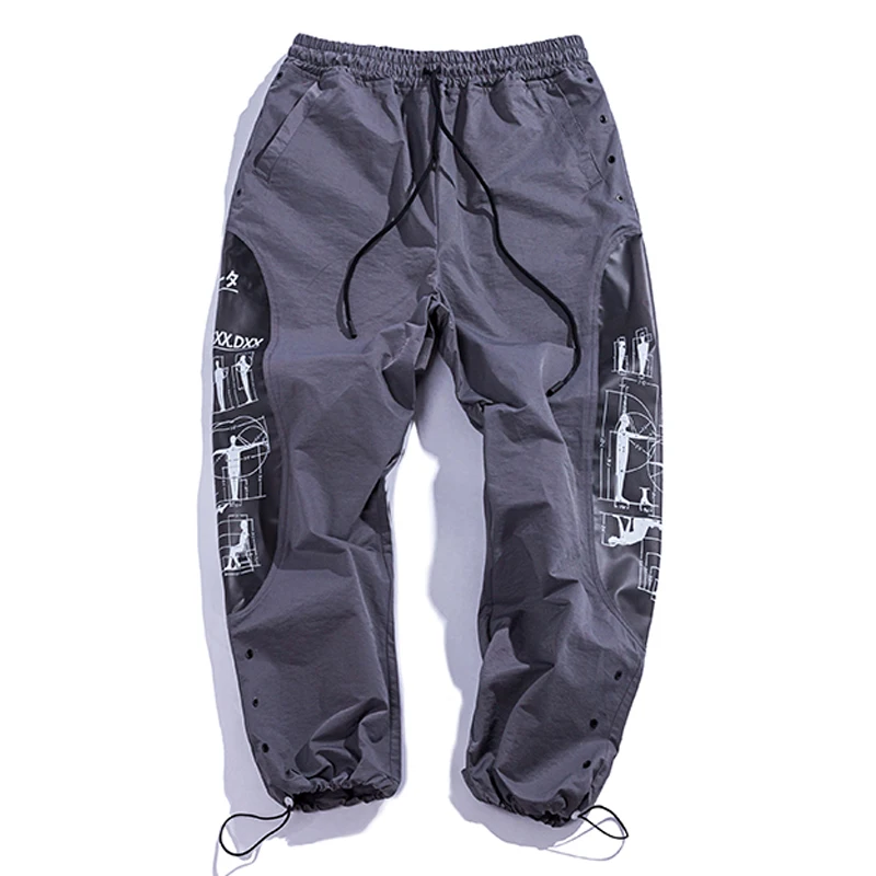 

2019 Fashion Streetwear Men Cargo Pants Ribbon Men Sweatpants Casual Jogger Trousers Harajuku ABZ562