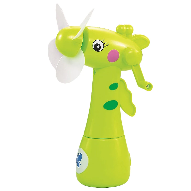 2 Pcs Mini Fan Cartoon Giraffes Portable Handheld Desk Humidification Kid Toy Water Mist for Child 1 Green &amp | Бытовая техника