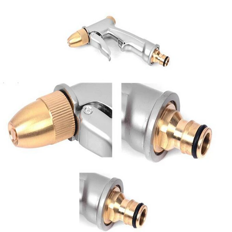 2020 new Garden Hose Watering Gun with Full Brass Nozzle High Pressure Spray Zinc Alloy Heavy Duty Metal Hand | Дом и сад