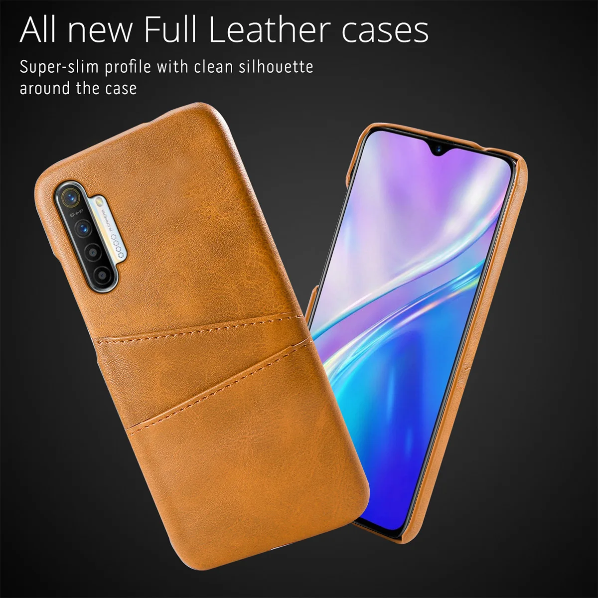 Чехол для Oppo Realme XT защитный чехол из искусственной кожи до середины икры с