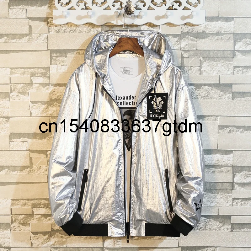 

Autumn new men's plus fat plus size hooded jacket trendy men young fat fashion casual jacket men