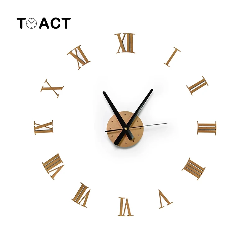 Настенные часы большого размера настенные с современным дизайном и наклейками 3D