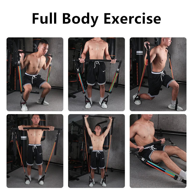 저렴한 100LB 다기능 필라테스 바 세트 휴대용 요가 운동기 저항 밴드 스트레칭 훈련 홈 체육관 피트니스 장비 구매 100LB 다기능 필라테스 바 세트 휴대용 요가 운동기 저항 밴드 스트레칭 훈련 홈 체육관 피트니스 장비