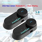 2022 новая версия FreedConn TCOM VB 800m Bluetooth 5,0 мотоциклетный шлем домофон гарнитура Музыкальный обмен с fm-радио