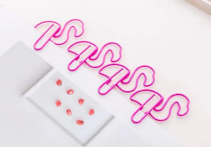 10 шт. Ellen Brook креативные офисные школьные принадлежности Kawaii милый мультфильм Розовый фламинго животные скрепки