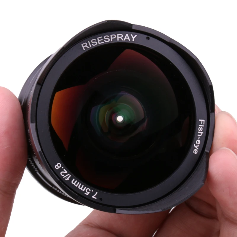 Объектив RISESPRAY 7 5 мм f2.8 рыбий глаз 180 APS-C Ручная фиксация объектива для Olympus Panasonic