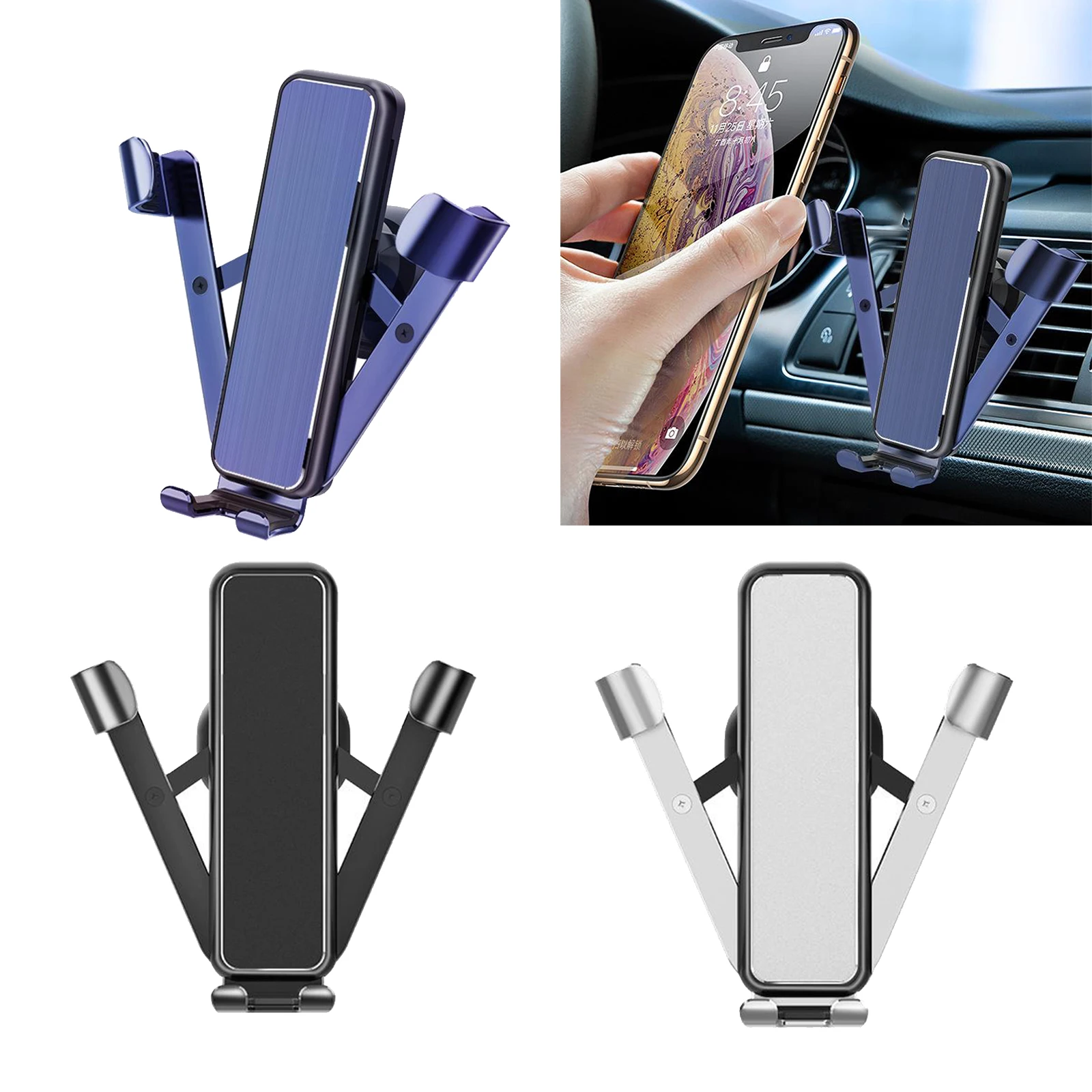 

Car Phone Mount for Air Vent Cell Phone Car Mount Gravity Phone Holder Hands Free Clip Fit for 4-6 inch Phones Smartphone