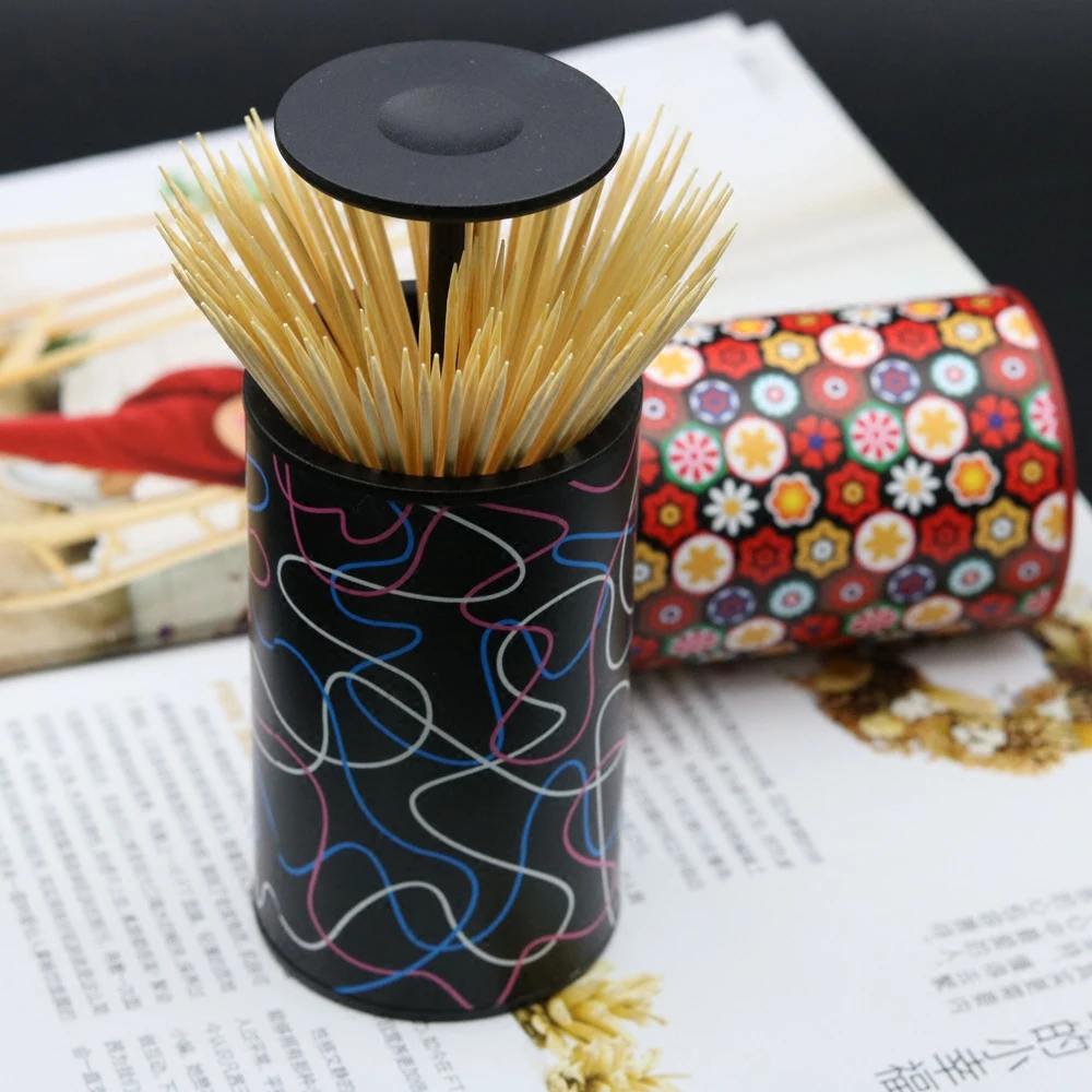 

Toothpick Box Manual Pressure Automatic Toothpick Barrel Toothpick Can Chinese Toothpick Holder Toothpick Dispenser
