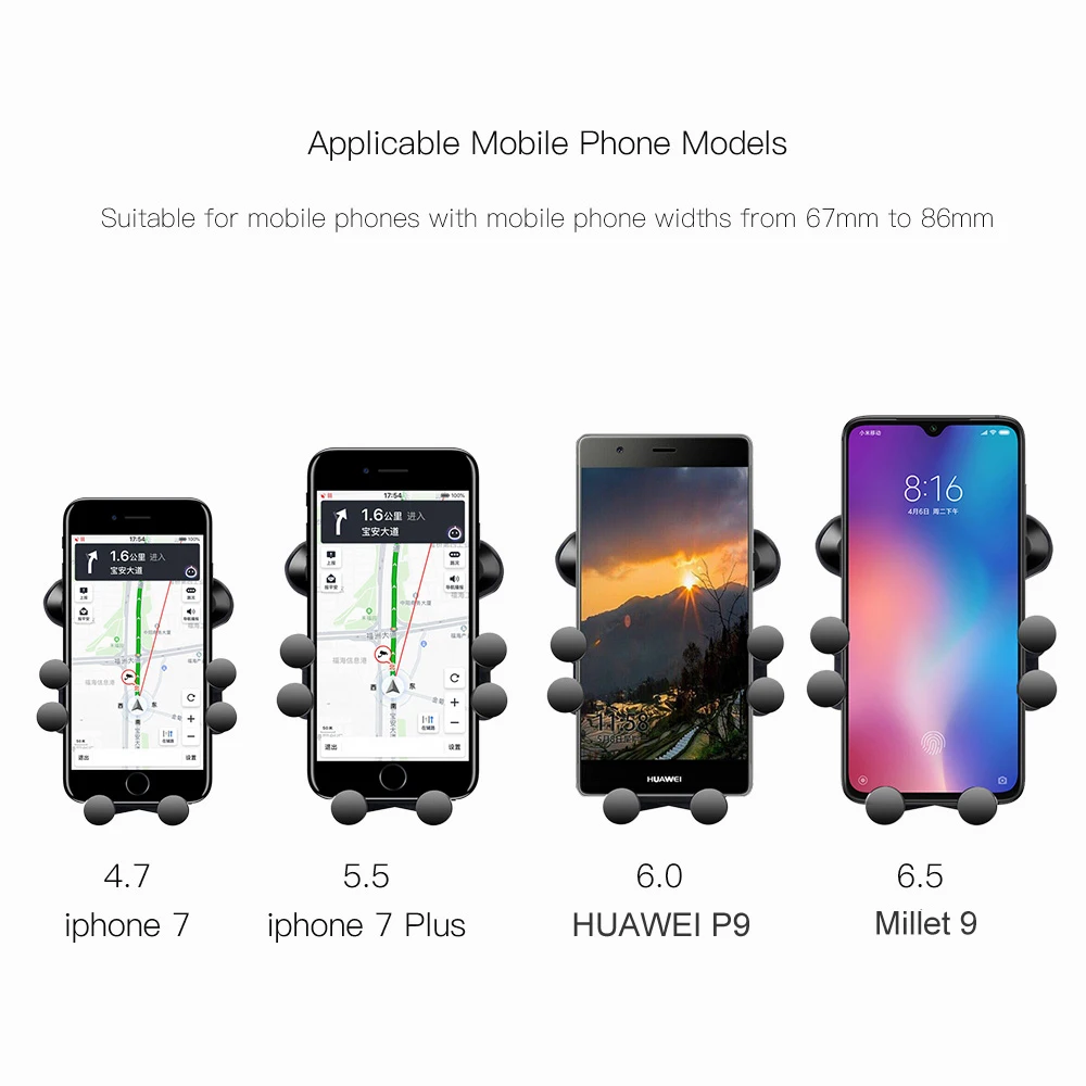 [Бесплатные светодиодные часы] Универсальный Автомобильный держатель для