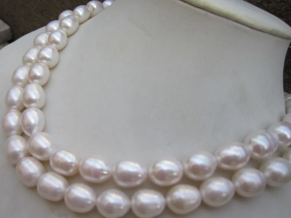 10-13MM NATURAL WHITE SOUTH SEA BAROQUE PEARL NECKLACE AAA | Украшения и аксессуары