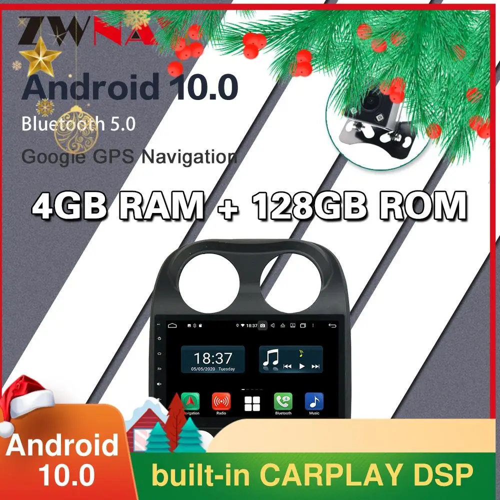 

128GB Carplay Android 10 screen Multimedia DVD Player for Jeep Compass 2014 2015 WiFi GPS Navigation Auto Audio Stereo Head unit