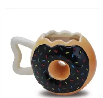 Мультяшная кофейная кружка персонализированные пончики минималистичные
