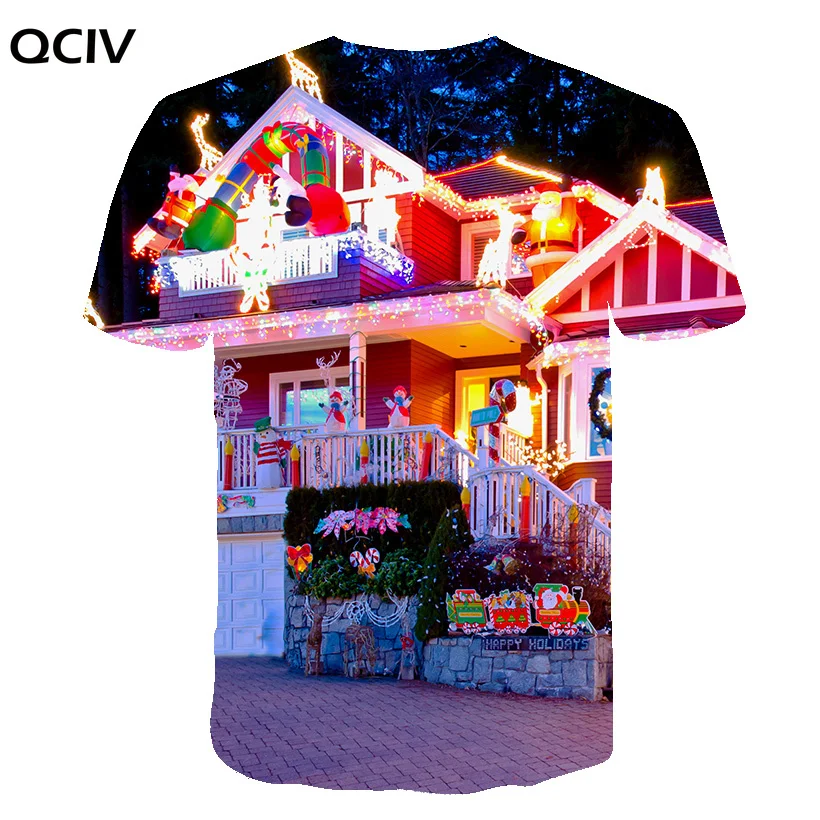 

New Cool T-shirt For Men Fashion 3d Tshirt Print Merry Christmas Festival Figure Short Sleeve Summer Tops Tees Plus Size