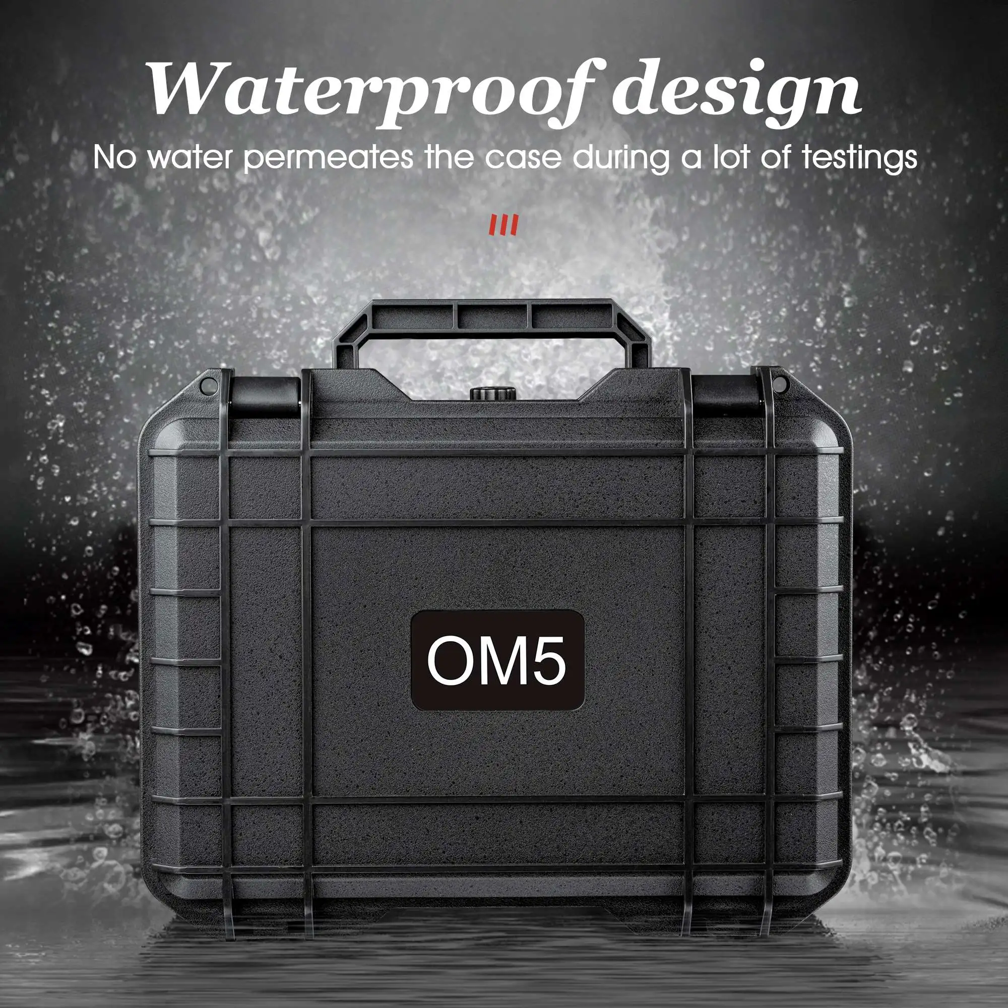 

DJI OM5 Portable Suitcase Carrying Case Waterproof Explosion-proof Storage Box PU Shoulder Bag for DJI Osmo Mobile 5 Accessories