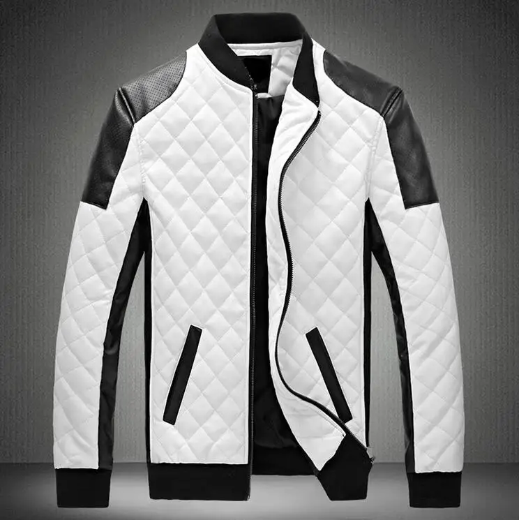 Мужские кожаные куртки повседневная Высококачественная классическая кожаная