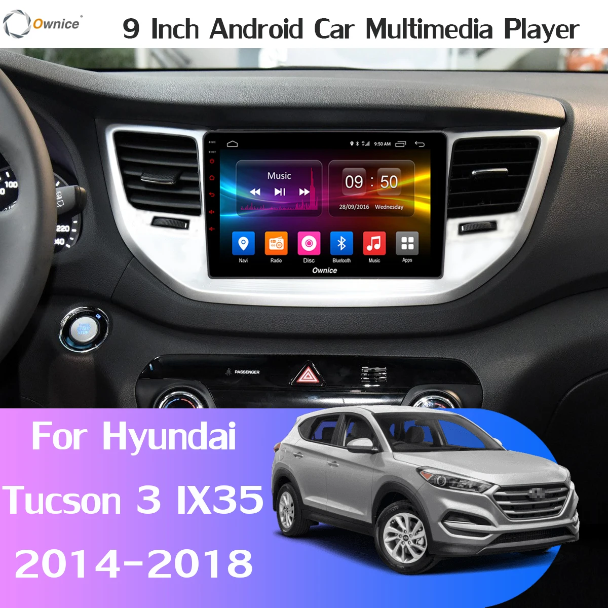 Автомобильный мультимедийный плеер PX6 Android 10 0 1280*720 для Hyundai Tucson IX35 GPS навигация