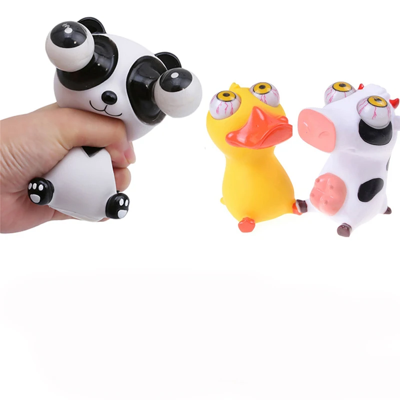 1 Piece Cartoon Animal Squeeze Antistress Toy Boom Out Eyes Doll Stress Relief Panda The Toy Figure