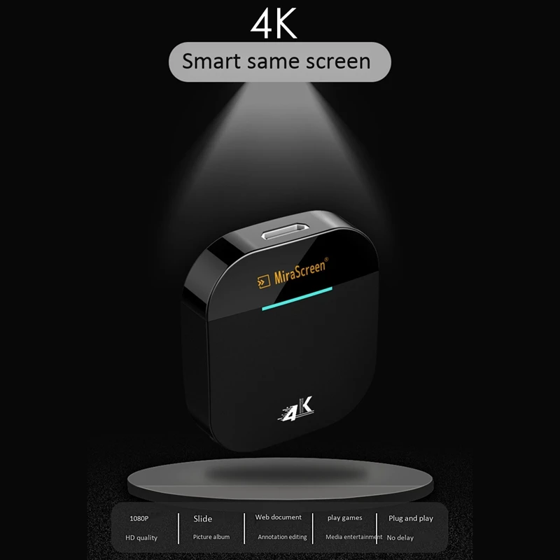 

MiraScreen G5 Wireless WiFi with Screen Device Pushbao Mobile Phone Wireless Projection TV Wifi 2.4+5G 4K