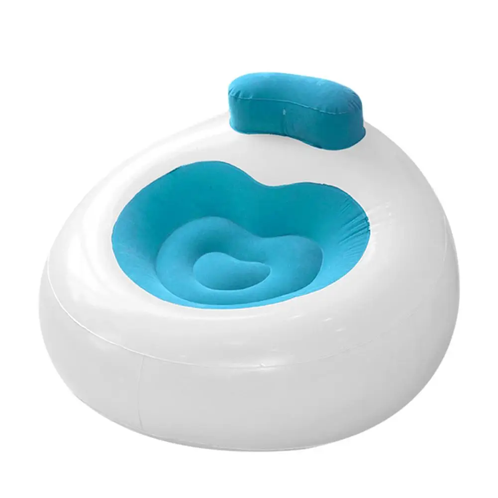 

Portable Round Beach Lounge Chair Lazy Soft Sofa Chair Camping Inflatable Flocking Bedroom Garden Outdoor Courtyard Traveling