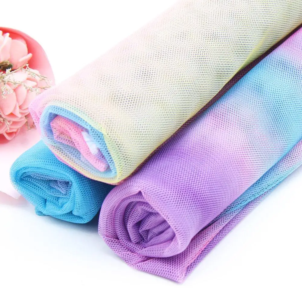 Xugar высокое качество градиентная Радуга 30D шифоновая Прозрачная Марля Омбре