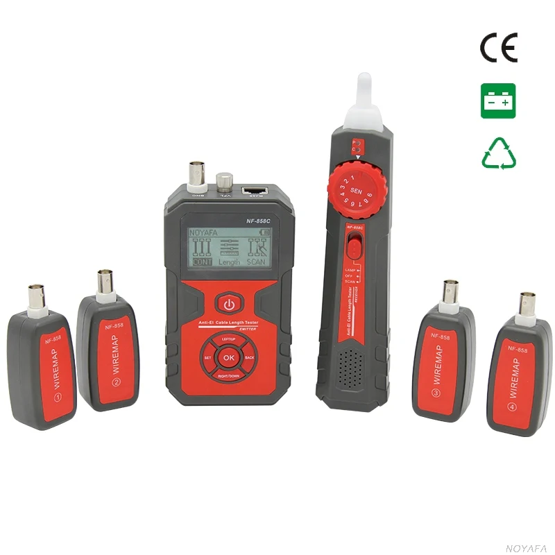 Noyafa NF 858C RJ45 BNC VFL проводки Тестер Линия локатор Портативный кабель трекер