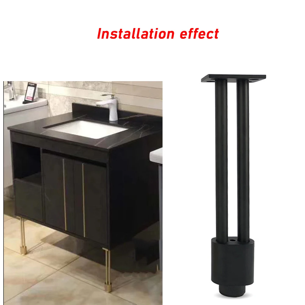 

1/4pcs Black All Aluminum Cabinet Feet TV Cabinet Feet Hardware Feet Bathroom Cabinet Bracket Metal Furniture Feet