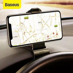 baseus dashboard car phone holder universal mount cradle cellphone clip gps bracket mobile phone holder stand for phone in car free global shipping