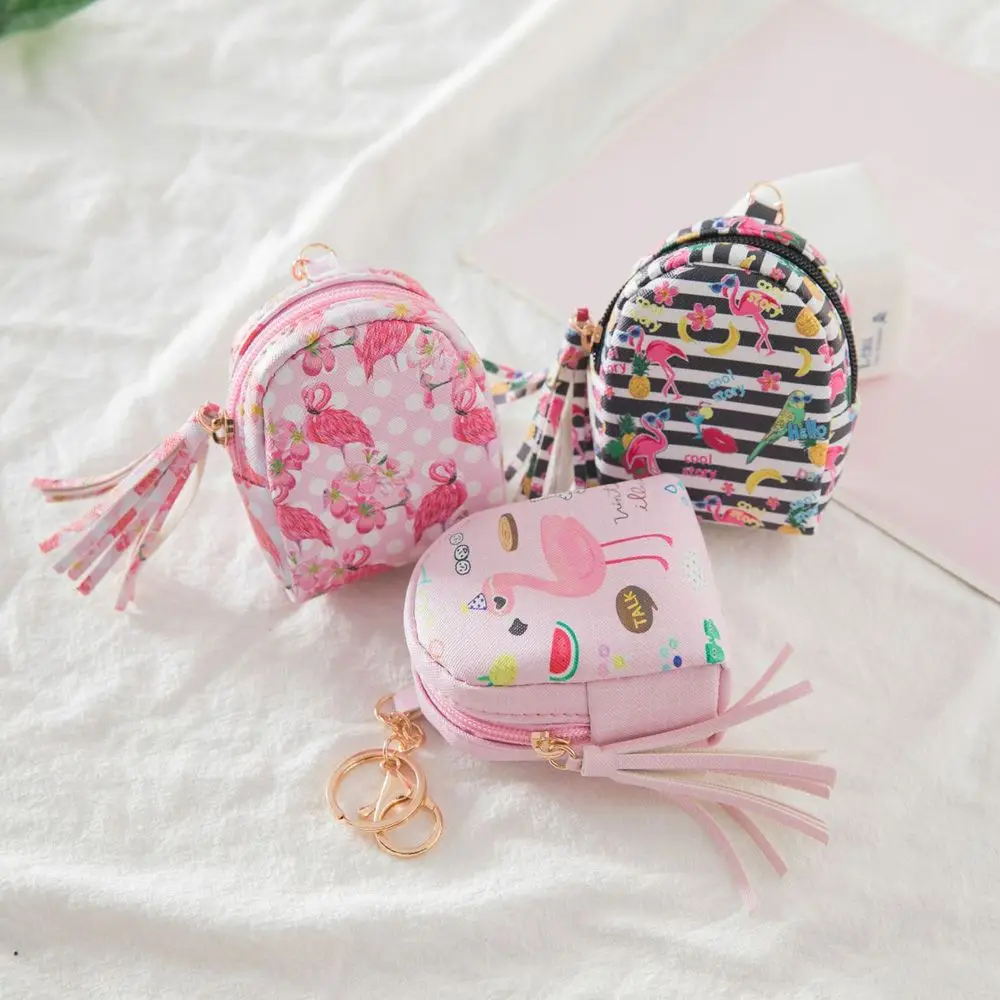 1 шт. милый модный мини кошелек с фламинго из искусственной кожи цветочной