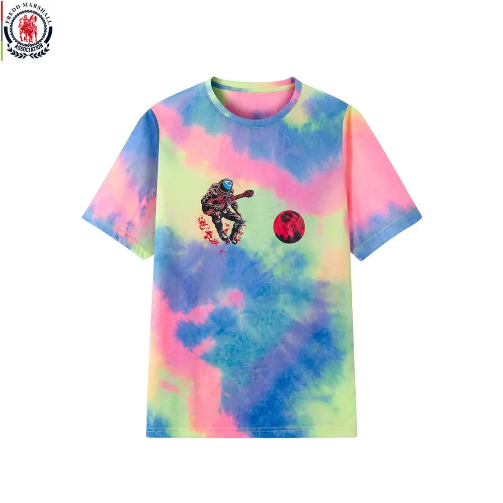 Футболка FREDD MARSHALL Мужская с забавным принтом Повседневная рубашка коротким