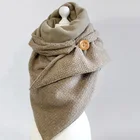 Шарф для женщин осень и зима шаль 2021, модная плотная теплая шаль, косынка многоцелевой шарфы модные ткани аксессуары