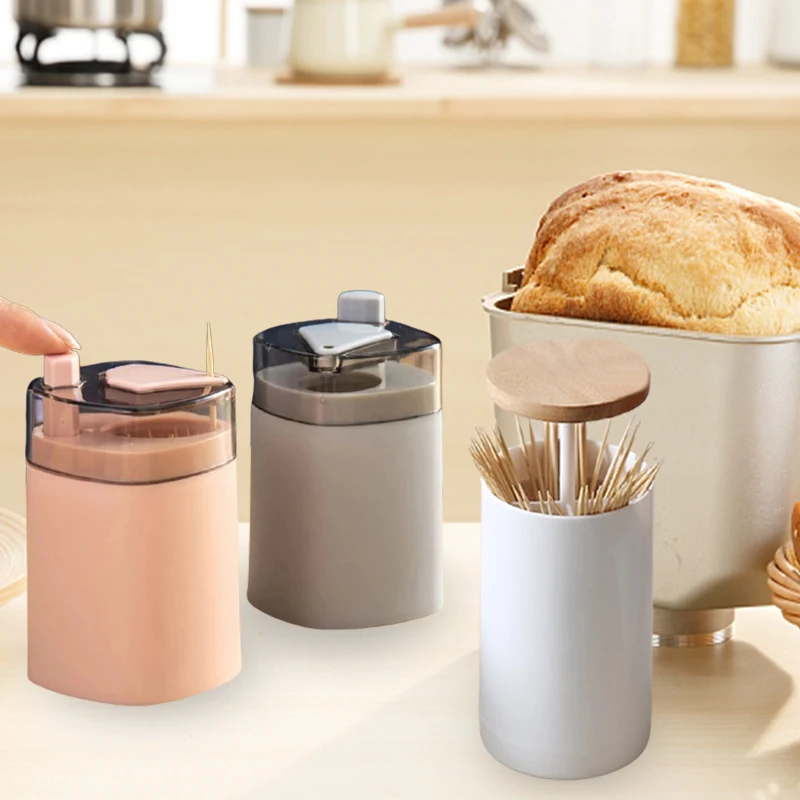 

Pop-up Cotton Bud Swabs Toothpick Holder Dispenser Case Q-tips Holder Storage Organizer Box Portable Toothpick Holder
